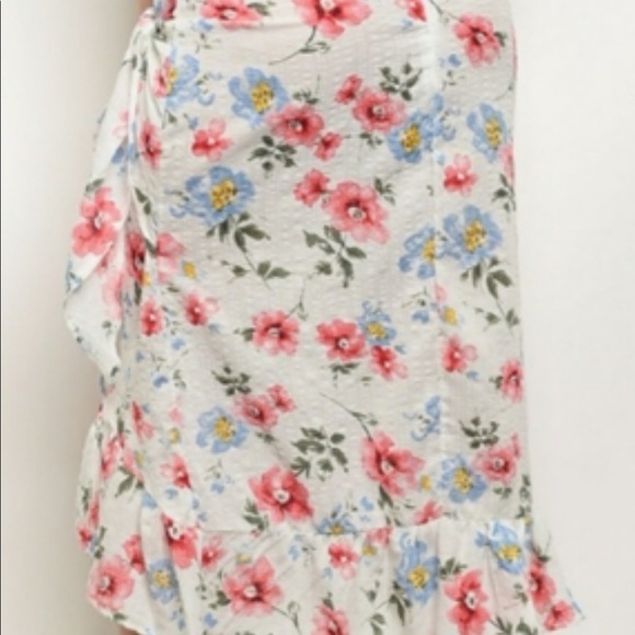 The Diva Floral Faux Wrap Skirt - Picture 3 of 6